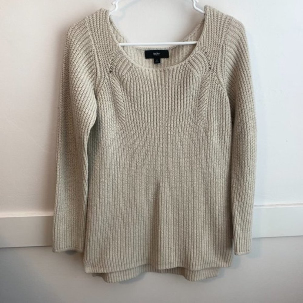 Mossimo Tan Thick Knit Scoopneck Sweater